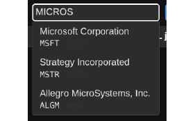 Stock search