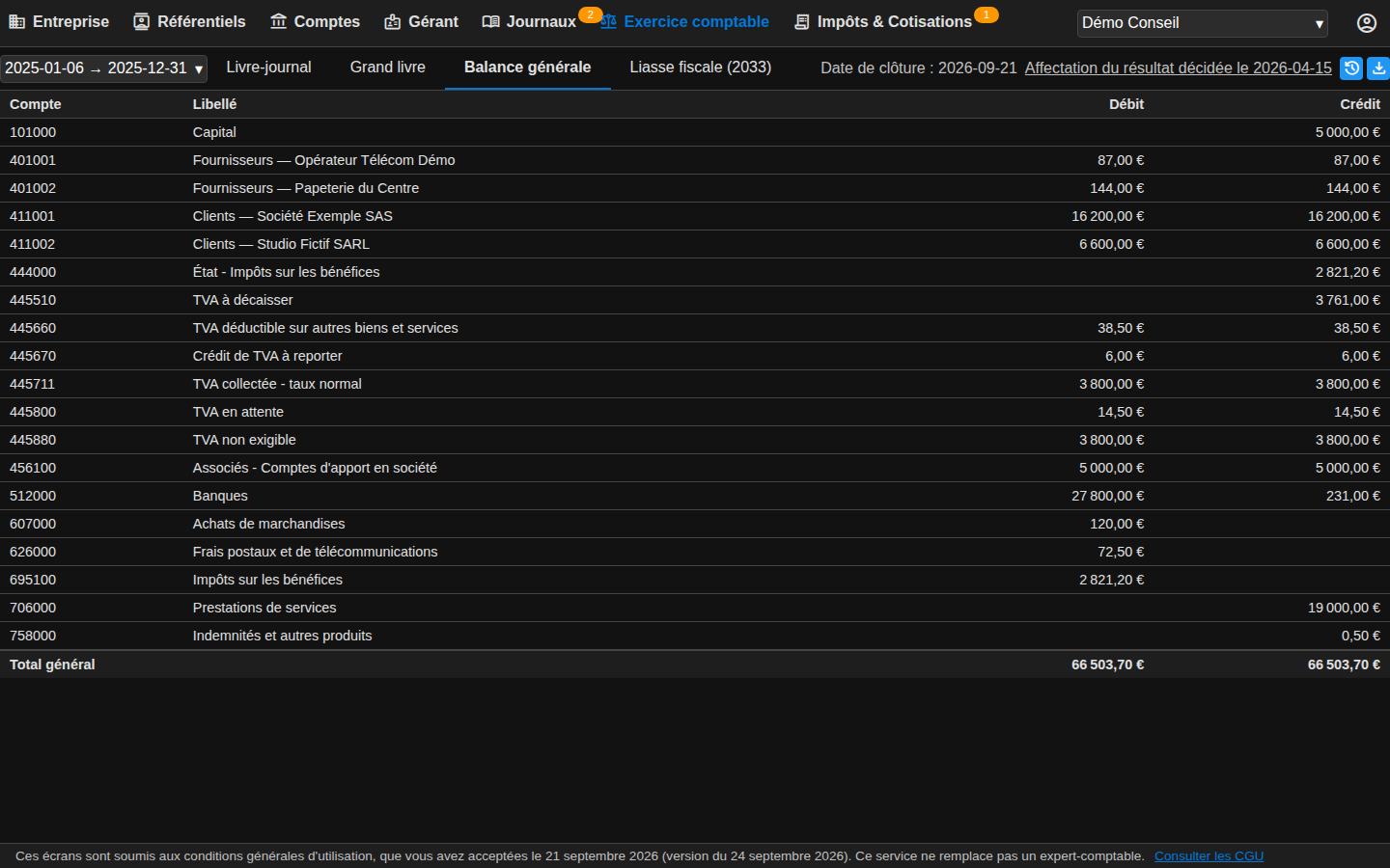 General Ledger Balance